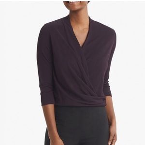MM Lafleur Deneuve Wrap Blouse In Blackberry
